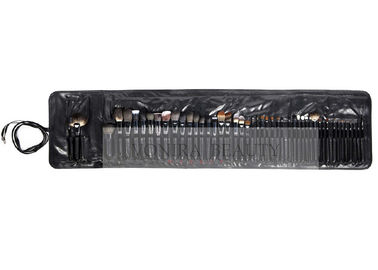 Private Label Full Face Makeup Brush Set 48 PCs With Black PU Brush Roll