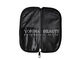 Handy Cosmetic Pouch Clutch Makeup Brush Bag With Zipper Enclosure Black