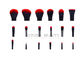 I capelli sintetici trucco dell'etichetta privata di 18 pezzi spazzolano il set di pennelli della fibra di duo