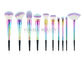 Bello set di pennelli di trucco della fibra della natura dei pc dell'arcobaleno 10 per il salone e l'uso quotidiano