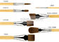 la vernice di carrozzeria dorata di arte di 7Pcs Taklon spazzola le spazzole acriliche della pittura ad olio dell'acquerello