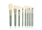 Spazzole di trucco di Brochas Maquillaje del set di pennelli di trucco della fibra sintetica di verde di bellezza 9PCS di Vonira