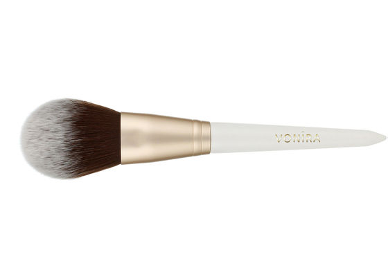 Pennello trucco ovale di lusso personalizzato con i migliori peli di zibellino e manico in legno di ebano naturale