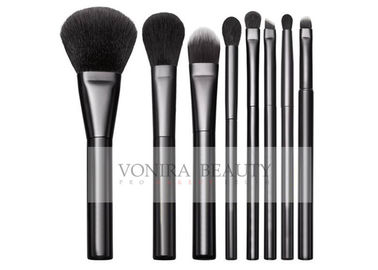 Classic Black Basic 8Pcs Full Makeup Brush Set Goat Hair And Resilient Ultra Fine Synthetic Hair