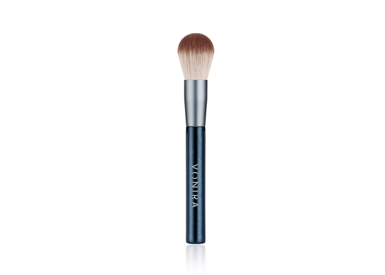 Spazzola in polvere di kabuki artigianale a forma quadrata con maniglia in alluminio per un trucco impeccabile