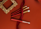 Kit di utensili cosmetico della spazzola di Natale di Vonira di trucco di spazzole di scintillio professionale dell'insieme 7pcs per colore rosso del regalo di compleanno delle ragazze