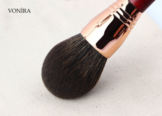 Spazzola a cupola di lusso ad alta densità di trucco della polvere di diffusione di Rouded della spazzola della polvere di bellezza di Vonira grande con Rose Copper Ferrule