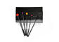 Set di pennelli di trucco dell'occhio dell'imballaggio del regalo del nero di 5 PCS con la cassa nera della borsa