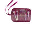 Cute OEM 9 PCS Fiber Complete Makeup Brush Gift Set Set Wine Red Case