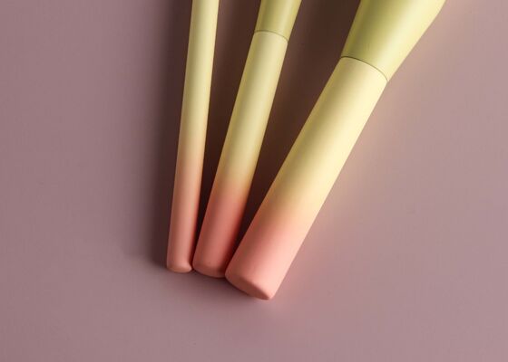 Vonira Beauty lucido pennello di rilievo di precisione con maniglie in legno di colore graduale