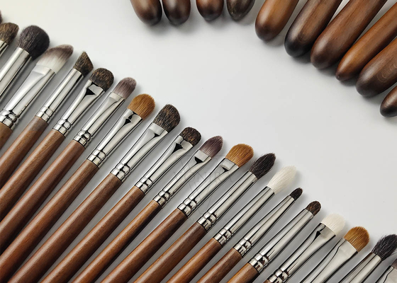 Logo naturale di mescolamento affusolato dell'OEM del puntale del rame dei capelli della capra della spazzola di trucco dell'ombretto