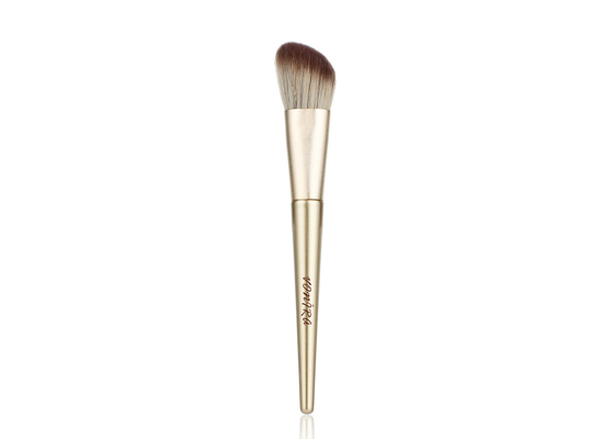 Vonira Beauty Studio Makeup Angled Blush Brush Contour Guancia Brush Con Ferrule In Alluminio Dorato Birch Maniglia In Legno