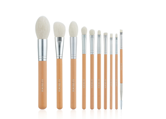 Vonira Beauty Custom Nude Color Rosa Basic 10 Pieces Brushes Collection Set di Brochas de Maquillaje Professionale