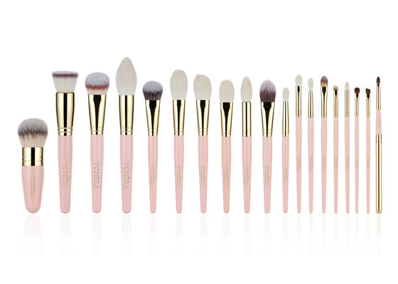 Rosa nudo dell'oro di Vonira 19 pezzi del truccatore naturale Brushes dei capelli
